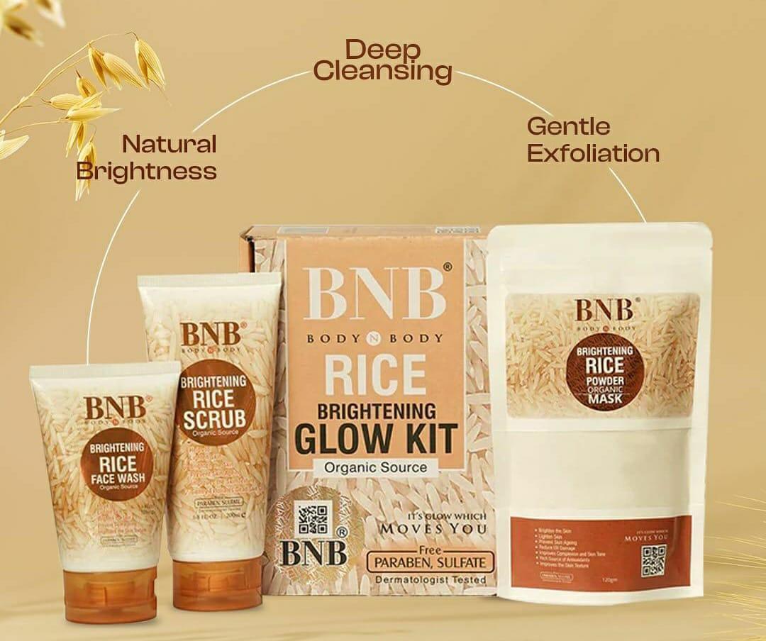 BNB Rice Organic Whitening Glow Kit