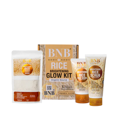 BNB Rice Organic Whitening Glow Kit