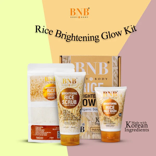 BNB Rice Organic Whitening Glow Kit
