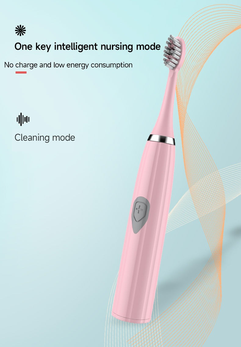Electric Toothbrush for Adults Teeth Cleaner Soft DuPont Bristle Portable Battery Endurance IPX6 Waterproof Oral Care