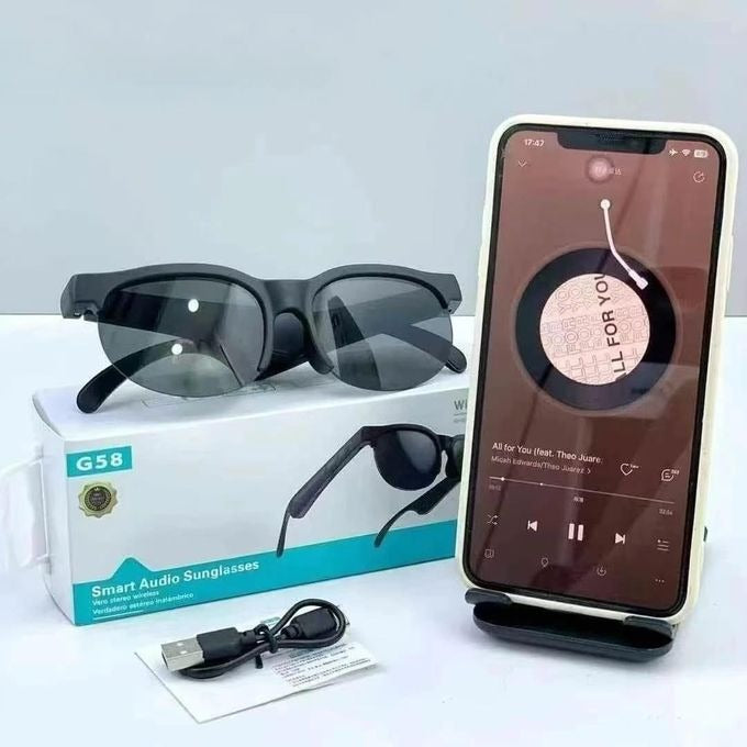All-in-One Bluetooth Smart Eyewear – UV Blocking Audio Glasses with Touch Controls, Built-in Mic & Speaker for Wireless