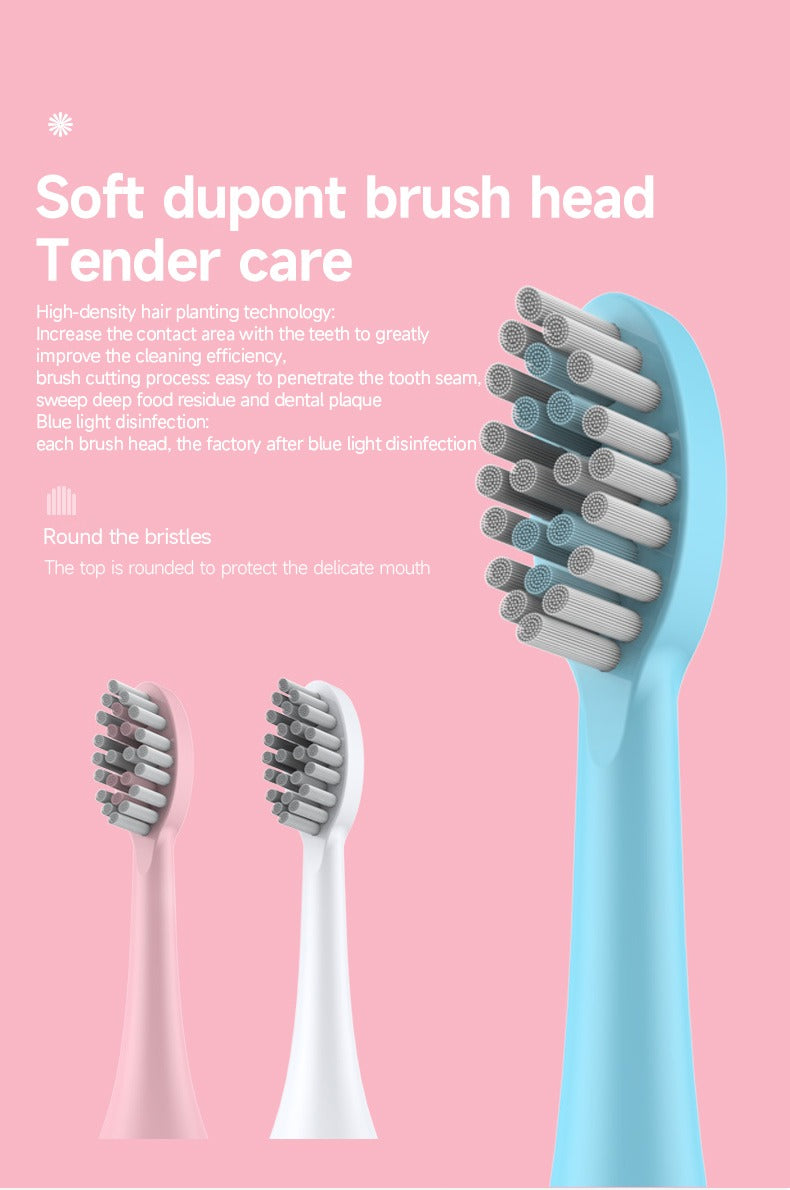 Electric Toothbrush for Adults Teeth Cleaner Soft DuPont Bristle Portable Battery Endurance IPX6 Waterproof Oral Care