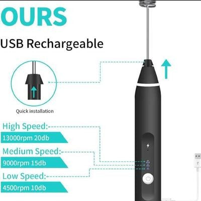Rechargeable Electric Coffee Beater