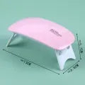 UV LED Lamp for Nails ,6W Nail Lamp Light with Timer Nail,Mini Portable Nail Dryer USB Gel Nail Polish Lamp for Nail Art Design at Home